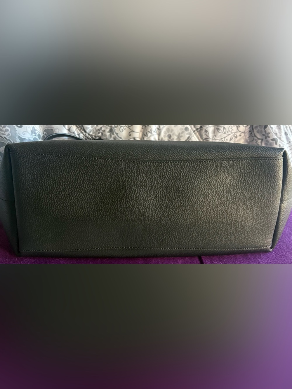 Coach Black Pebbled Leather Tote with Gold Hardware - Picture 4 of 4